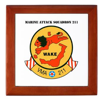 MAS211 - M01 - 03 - Marine Attack Squadron 211 with Text Keepsake Box