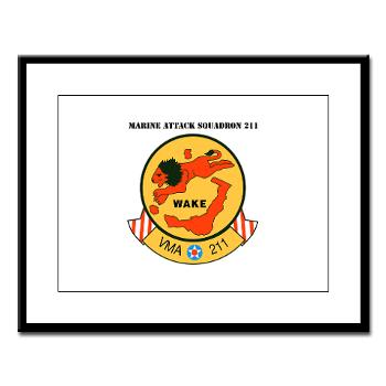 MAS211 - M01 - 02 - Marine Attack Squadron 211 with Text Large Framed Print