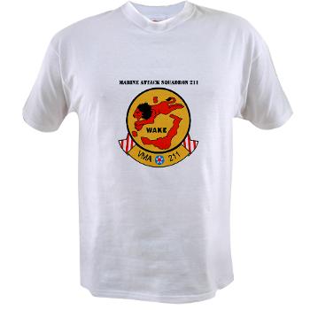 MAS211 - A01 - 04 - Marine Attack Squadron 211 with Text Value T-Shirt - Click Image to Close