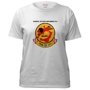 MAS211 - A01 - 04 - Marine Attack Squadron 211 with Text Women's T-Shirt