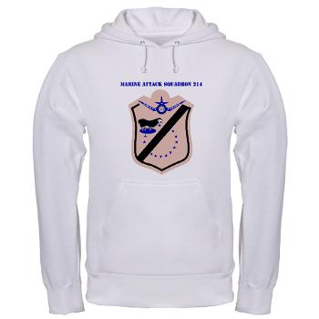 MAS214 - A01 - 03 - Marine Attack Squadron 214 with text Hooded Sweatshirt - Click Image to Close