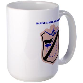 MAS214 - M01 - 03 - Marine Attack Squadron 214 with text Large Mug