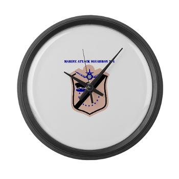MAS214 - M01 - 03 - Marine Attack Squadron 214 with text Large Wall Clock - Click Image to Close