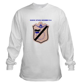 MAS214 - A01 - 03 - Marine Attack Squadron 214 with text Long Sleeve T-Shirt - Click Image to Close
