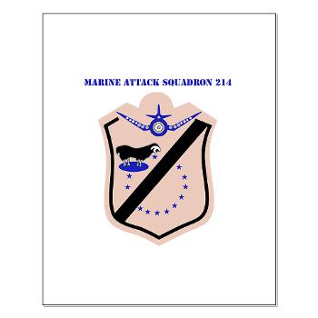 MAS214 - M01 - 02 - Marine Attack Squadron 214 with text Small Poster