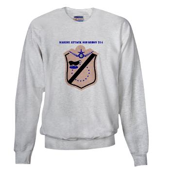 MAS214 - A01 - 03 - Marine Attack Squadron 214 with text Sweatshirt