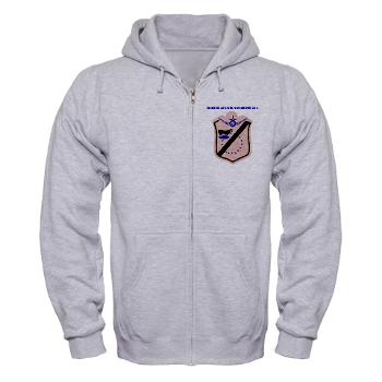 MAS214 - A01 - 03 - Marine Attack Squadron 214 with text Zip Hoodie