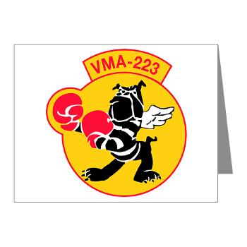 MAS223 - M01 - 02 - Marine Attack Squadron 223 (VMA-223) - Note Cards (Pk of 20) - Click Image to Close