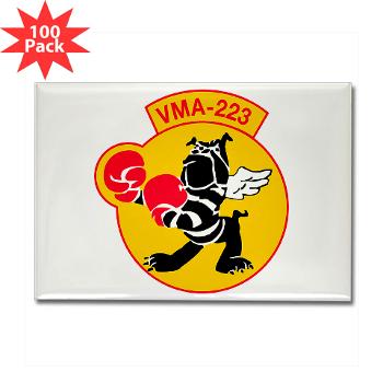 MAS223 - M01 - 01 - Marine Attack Squadron 223 (VMA-223) - Rectangle Magnet (100 pack)