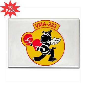 MAS223 - M01 - 01 - Marine Attack Squadron 223 (VMA-223) - Rectangle Magnet (10 pack) - Click Image to Close