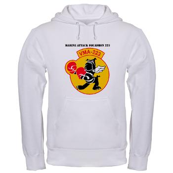 MAS223 - A01 - 03 - Marine Attack Squadron 223 (VMA-223) with Text - Hooded Sweatshirt