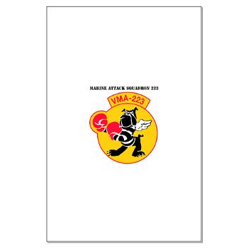 MAS223 - M01 - 02 - Marine Attack Squadron 223 (VMA-223) with Text - Large Poster