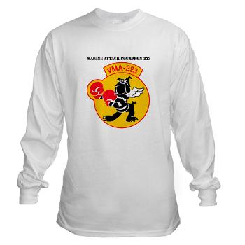 MAS223 - A01 - 03 - Marine Attack Squadron 223 (VMA-223) with Text - Long Sleeve T-Shirt - Click Image to Close