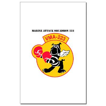 MAS223 - M01 - 02 - Marine Attack Squadron 223 (VMA-223) with Text - Mini Poster Print