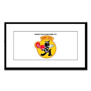 MAS223 - M01 - 02 - Marine Attack Squadron 223 (VMA-223) with Text - Small Framed Print