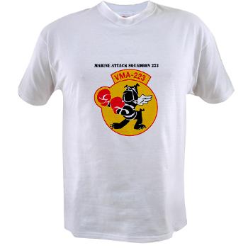MAS223 - A01 - 04 - Marine Attack Squadron 223 (VMA-223) with Text - Value T-shirt