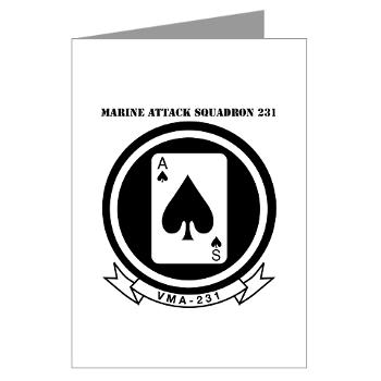 MAS231 - M01 - 02 - Marine Attack Squadron 231 (VMA-231) with Text Greeting Cards (Pk of 10)