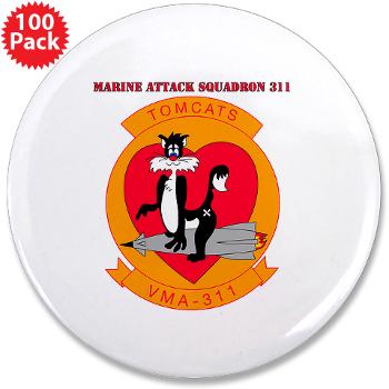 MAS311 - M01 - 01 - Marine Attack Squadron 311 with text 3.5" Button (100 pack)