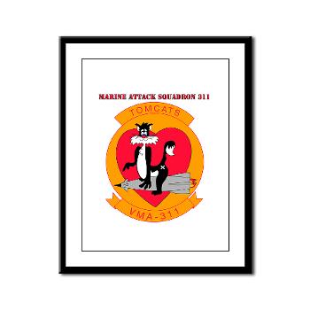 MAS311 - M01 - 02 - Marine Attack Squadron 311 with text Framed Panel Print