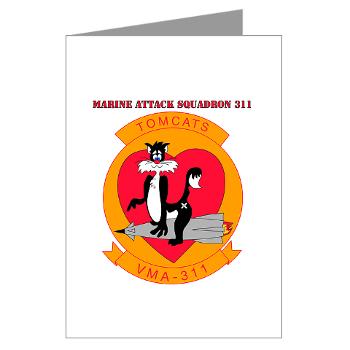 MAS311 - M01 - 02 - Marine Attack Squadron 311 with text Greeting Cards (Pk of 20)