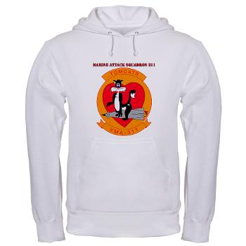 MAS311 - A01 - 03 - Marine Attack Squadron 311 with text Hooded Sweatshirt