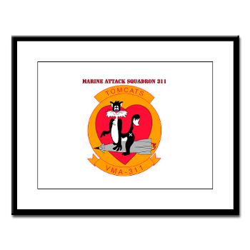 MAS311 - M01 - 02 - Marine Attack Squadron 311 with text Large Framed Print