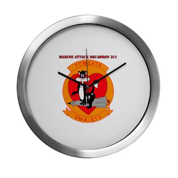 MAS311 - M01 - 03 - Marine Attack Squadron 311 with text Modern Wall Clock