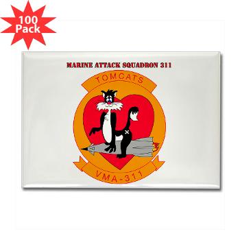 MAS311 - M01 - 01 - Marine Attack Squadron 311 with text Rectangle Magnet (100 pack) - Click Image to Close