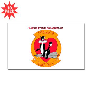 MAS311 - M01 - 01 - Marine Attack Squadron 311 with text Sticker (Rectangle 10 pk) - Click Image to Close
