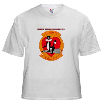 MAS311 - A01 - 04 - Marine Attack Squadron 311 with text White T-Shirt