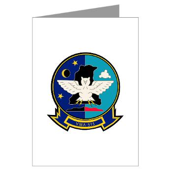 MAS513 - M01 - 02 - Marine Attack Squadron 513 - Greeting Cards (Pk of 10) - Click Image to Close