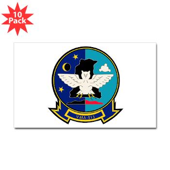 MAS513 - M01 - 01 - Marine Attack Squadron 513 - Sticker (Rectangle 10 pk)