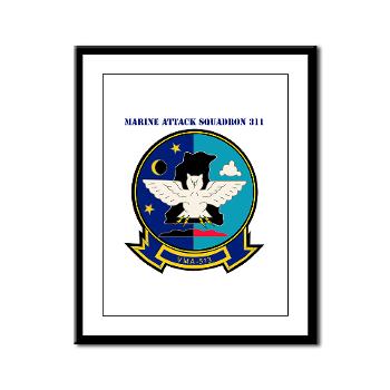 MAS513 - M01 - 02 - Marine Attack Squadron 513 with Text - Framed Panel Print