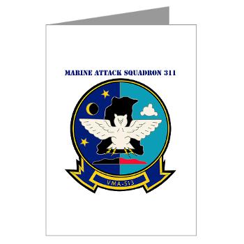 MAS513 - M01 - 02 - Marine Attack Squadron 513 with Text - Greeting Cards (Pk of 10)