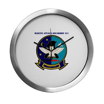 MAS513 - M01 - 03 - Marine Attack Squadron 513 with Text - Modern Wall Clock
