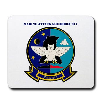 MAS513 - M01 - 03 - Marine Attack Squadron 513 with Text - Mousepad
