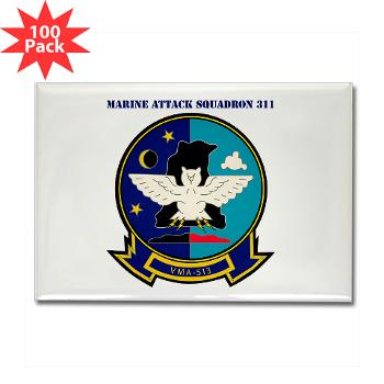 MAS513 - M01 - 01 - Marine Attack Squadron 513 with Text - Rectangle Magnet (100 pack) - Click Image to Close
