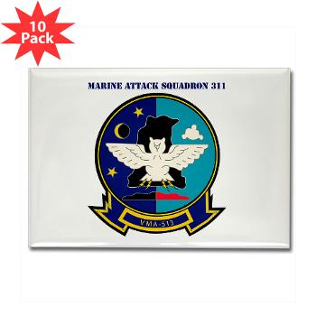 MAS513 - M01 - 01 - Marine Attack Squadron 513 with Text - Rectangle Magnet (10 pack) - Click Image to Close