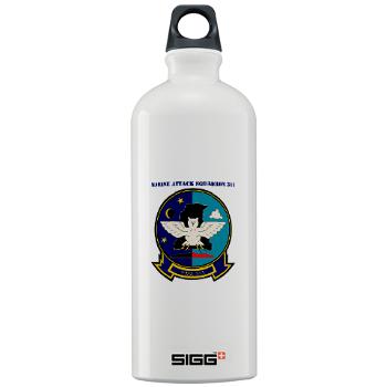 MAS513 - M01 - 03 - Marine Attack Squadron 513 with Text - Sigg Water Bottle 1.0L