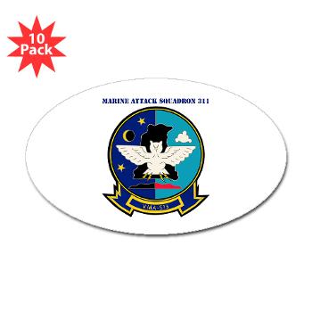 MAS513 - M01 - 01 - Marine Attack Squadron 513 with Text - Sticker (Oval 10 pk)