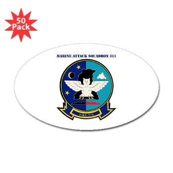 MAS513 - M01 - 01 - Marine Attack Squadron 513 with Text - Sticker (Oval 50 pk)