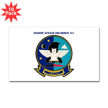 MAS513 - M01 - 01 - Marine Attack Squadron 513 with Text - Sticker (Rectangle 10 pk) - Click Image to Close