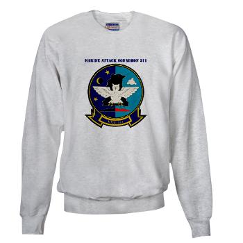 MAS513 - A01 - 03 - Marine Attack Squadron 513 with Text - Sweatshirt