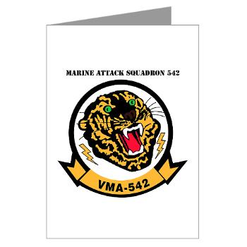 MAS542 - M01 - 02 - Marine Attack Squadron 542 (VMA-542) with Text - Greeting Cards (Pk of 10)