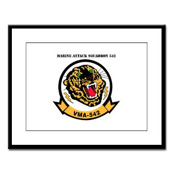 MAS542 - M01 - 02 - Marine Attack Squadron 542 (VMA-542) with Text - Large Framed Print