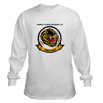 MAS542 - A01 - 03 - Marine Attack Squadron 542 (VMA-542) with Text - Long Sleeve T-Shirt