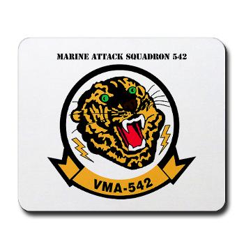 MAS542 - M01 - 03 - Marine Attack Squadron 542 (VMA-542) with Text - Mousepad