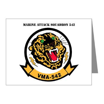 MAS542 - M01 - 02 - Marine Attack Squadron 542 (VMA-542) with Text - Note Cards (Pk of 20)