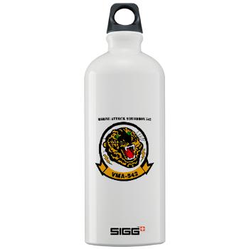 MAS542 - M01 - 03 - Marine Attack Squadron 542 (VMA-542) with Text - Sigg Water Bottle 1.0L - Click Image to Close
