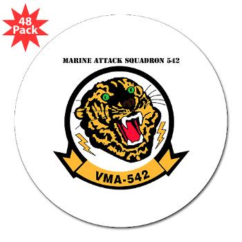 MAS542 - A01 - 01 - Marine Attack Squadron 542 - 3" Lapel Sticker (48 pk) - Click Image to Close